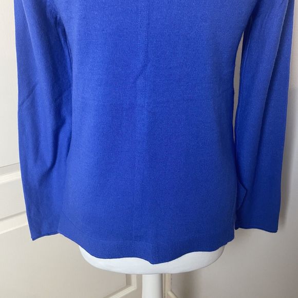 White Stuff Jumper Size 10 Lambswool Cashmere Blend Merlot Blue Xmas Festive - Picture 8 of 13